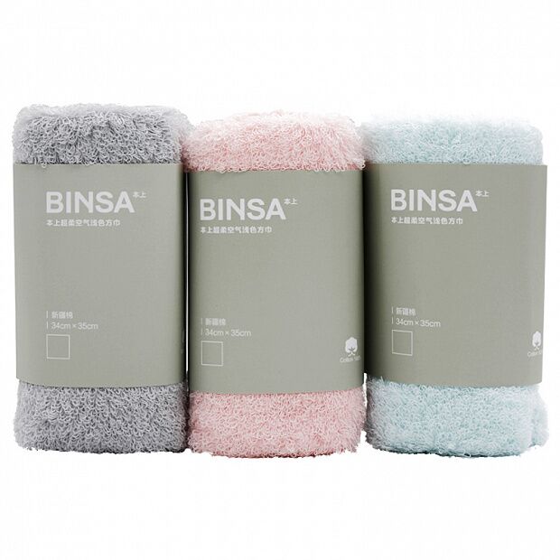 Набор банных полотенец Binsa хлопок 34 x 35 см (3 шт) : характеристики и инструкции - 2