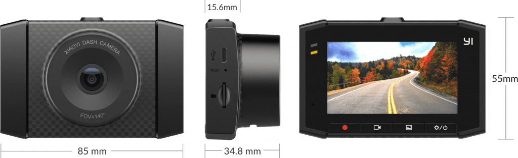 Технические характеристики автомобильного видеорегистратора Xiaomi YI Ultra Dash Camera