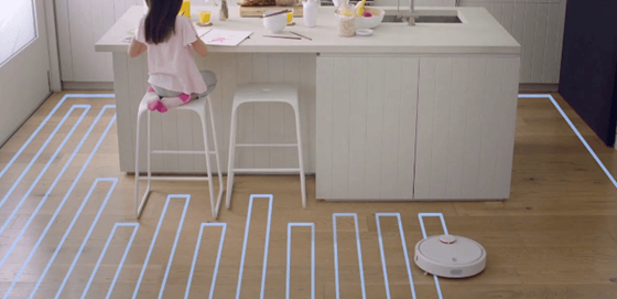 Принцип очистки поверхности роботом-пылесосом Xiaomi Mi Vacuum Cleaner Алгоритм работы робота-пылесоса Xiaomi Mi Vacuum Cleaner во время уборки