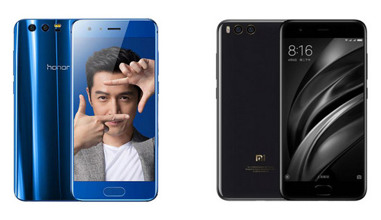Дизайн Huawei Honor 9 и Xiaomi Mi6 Дизайн смартфонов Huawei Honor 9 и Xiaomi Mi6