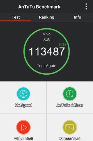 Тест по AnTuTu для Vivo X20 Результаты теста по AnTuTu для Vivo X20