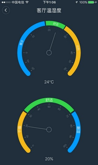 Измерение влажности датчиком Xiaomi Mi Smart Home Temperature/Humidity Sensor Показатель влажности Xiaomi Mi Smart Home Temperature/Humidity Sensor в приложении Mi Home