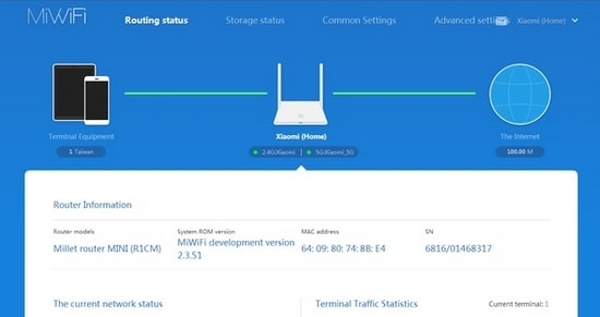 Приложение Mi WiFi для управления Xiaomi Mi WiFi Mini Меню приложения Mi WiFi для управления и настройки Xiaomi Mi WiFi Mini