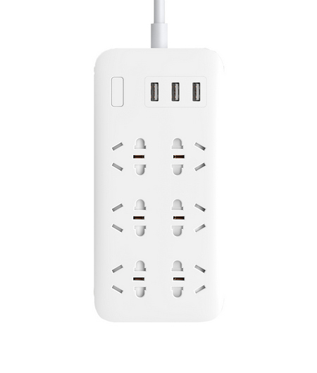 Удлинитель Xiaomi Mi Power Strip 6 Socket + 3 USB Внешний вид удлинителя Xiaomi Mi Power Strip 6 Socket + 3 USB