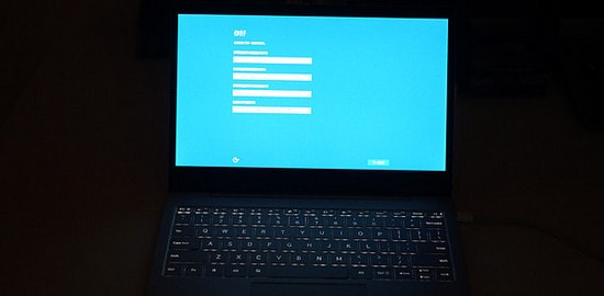 Подсветка в ноутбуке Xiaomi Mi Notebook Air 12,5 Пример подсветки в ноутбуке Xiaomi Mi Notebook Air 12,5