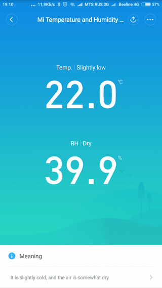Управление Xiaomi Mijia Hygrometer Bluetooth через приложение Mi Home Приложение Mi Home для управления Xiaomi Mijia Hygrometer Bluetooth